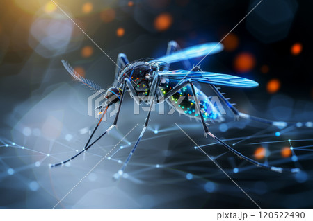 Processing data on the Internet and searching for information, a mosquito collecting information from the Internet Processing data on the Internet and searching for information, a mosquito collecting information from the Internet 120522490