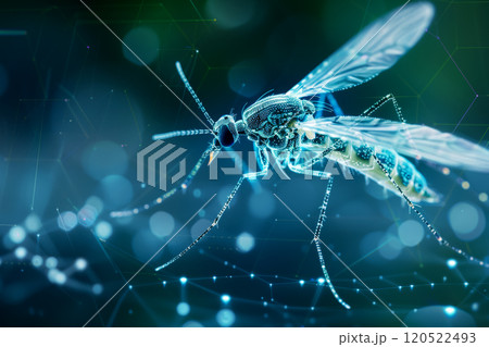 mosquito created by a neural network, the concept of viruses and malware for collecting information about users 120522493