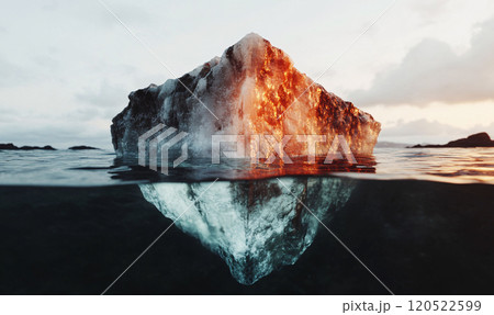 AGI Glowing iceberg with hidden depths 120522599