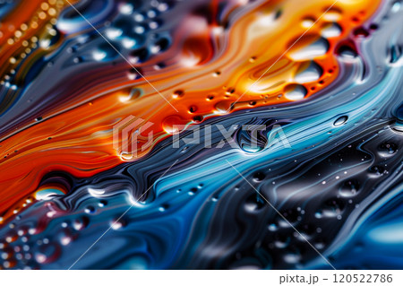 Multicolored paints on a palette, abstract background concept 120522786
