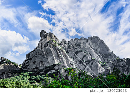 The Montserrat mountain in the province of Barcelona The Montserrat mountain in the province of Barcelona 120523938