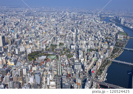 浅草寺全景・上野浅草街並み・2024撮影 120524425