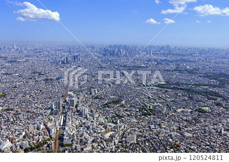 荻窪上空から都心を望む・Aerial View 120524811
