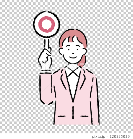 A woman in a suit explaining the correct answer A woman in a suit explaining the correct answer 120525039