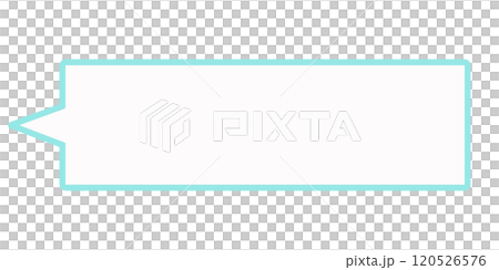 Simple horizontal speech bubble 1 (light blue and white) 120526576