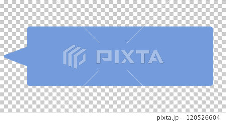 Simple horizontal speech bubble 1 (blue, no line drawing) 120526604