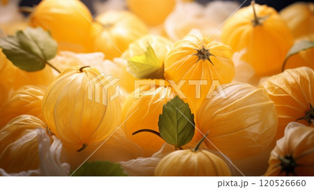 Lots of fresh cape gooseberries. ai generated art image 120526660