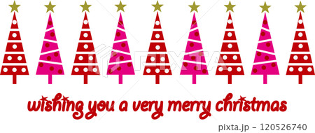 クリスマスツリー　メリークリスマス　透明背景 120526740