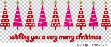 クリスマスツリー　メリークリスマス　透明背景 120526740