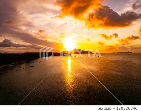 Majestic sunset clouds sky over sea landscape,Amazing colorful light of nature cloudscape sunset or sunrise sky background Majestic sunset clouds sky over sea landscape,Amazing colorful light of nature cloudscape sunset or sunrise sky background 120526840