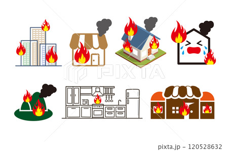 色々な火事のセット 色々な火事のセット 120528632