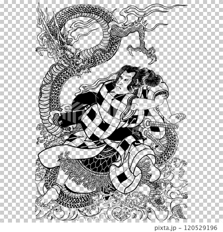 本朝武者鏡 犬江新兵衛-歌川芳艶 120529196