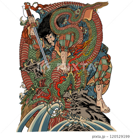 本朝武者鏡-歌川芳艶のイラスト素材 [120529199] - PIXTA