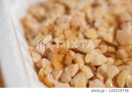 タレをかけたひきわり納豆のイメージ (写真素材) タレをかけたひきわり納豆のイメージ (写真素材) 120529736