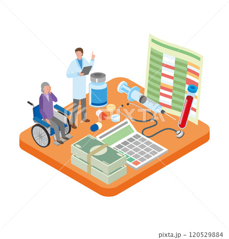 医療費のイメージイラスト 120529884