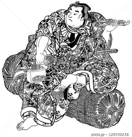 小倉擬百人一首・蝉丸・濡髪長五郎-歌川国芳 小倉擬百人一首・蝉丸・濡髪長五郎-歌川国芳 120530238