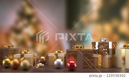 The Christmas decor Background for Holiday concept 3d rendering. 120530302