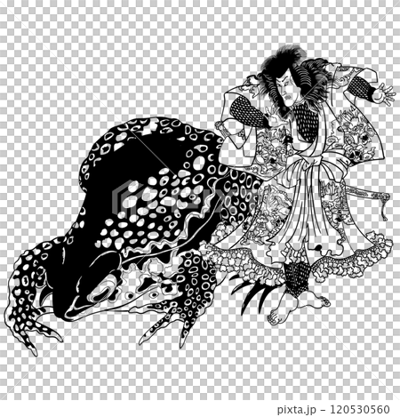 逸品】 大迫力 美術家 | （歌川国芳 壁掛け水晶画 天竺徳兵衛