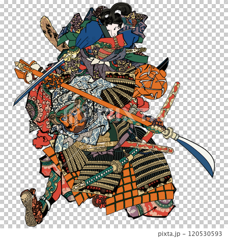 武榮的勇敢的鏡子-歌川國芳 120530593