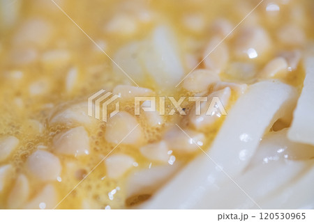 冷製納豆うどん　(写真素材) 120530965