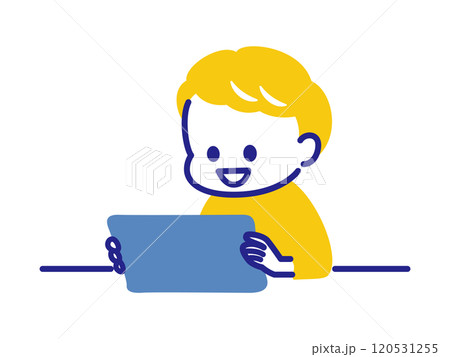 タブレットを使っている子ども 120531255
