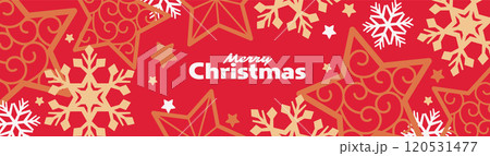 雪の結晶と星の背景デザイン 120531477