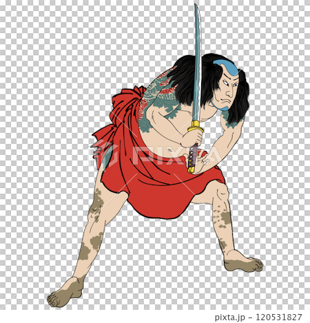 七黑兵衛兵-歌川國芳 120531827