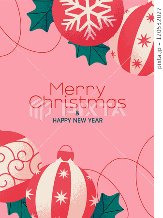 クリスマスオーナメントの背景デザイン 120532027