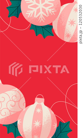 クリスマスオーナメントの背景デザイン 120532030