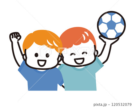 サッカーをする男の子 120532079