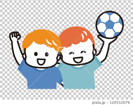 サッカーをする男の子 120532079