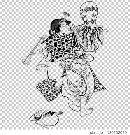 第二番目大切五変化所作事の内-歌川国芳 第二番目大切五変化所作事の内-歌川国芳 120532089