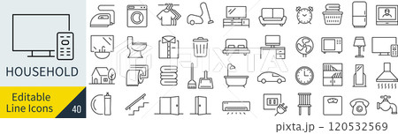 家庭に関するアイコンセット 120532569