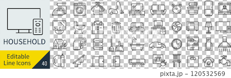 家庭に関するアイコンセット 120532569