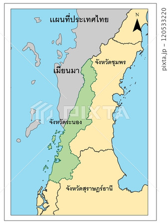Ranong province Thailandmap asia style classic wallpaper 120533220