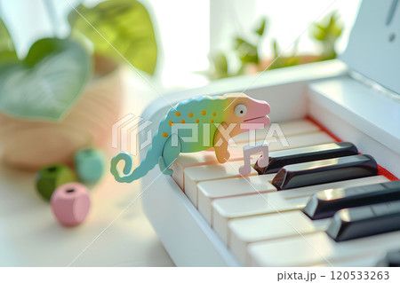 可愛いカメレオン君の音楽会 120533263