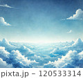 大空の水彩画風イラスト 120533314