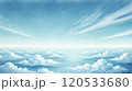 大空の水彩画風イラスト 120533680