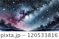 星空の水彩画風イラスト 120533816