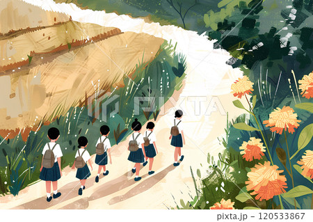 学校からの帰り道の風景-3 学校からの帰り道の風景-3 120533867