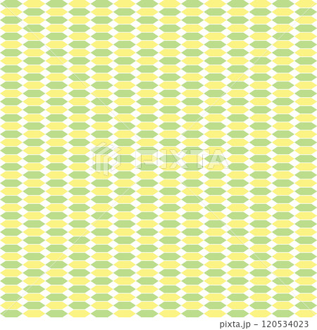 Serene Geometric Harmony: Pale Yellow and Light Green Hexagons on a White Background 120534023