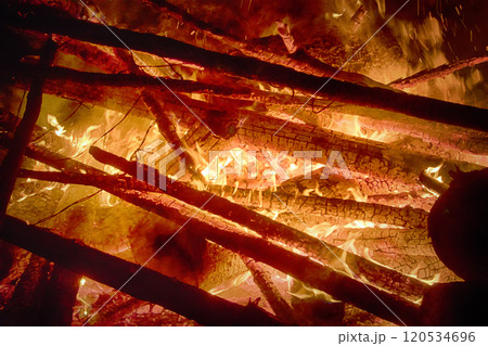 Element of fire, huge night fire on holiday. Element of fire, huge night fire on holiday. 120534696