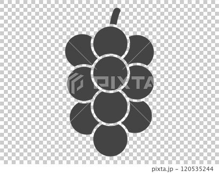 ぶどう_黒アイコン 120535244