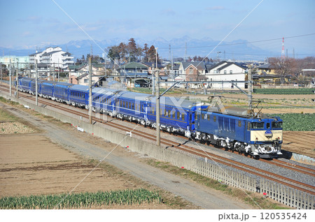 高崎線　岡部－深谷　JR東日本　EF64-1052（長岡）+24系（尾久）　あけぼの 120535424