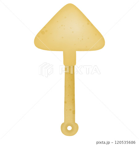 yellow plastic sand play tool hand drawn transparency illustration 120535686
