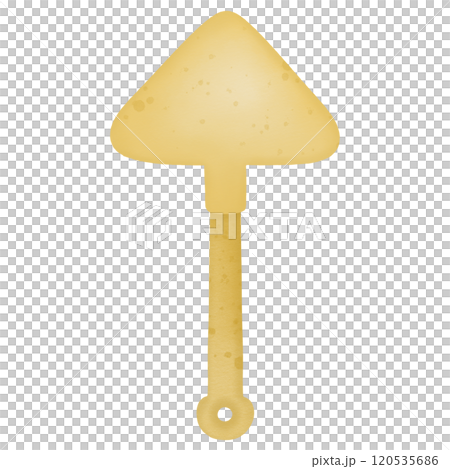 yellow plastic sand play tool hand drawn transparency illustration 120535686