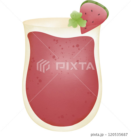 Watermelon Fresh Smoothie hand drawn transparency illustration 120535687