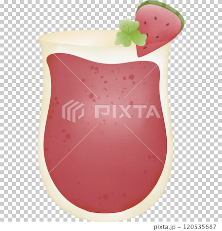 Watermelon Fresh Smoothie hand drawn transparency illustration 120535687
