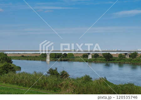 江戸川下流から見た上葛飾橋 120535746