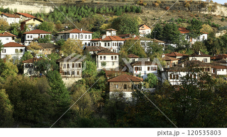 Footage of the city of Safranbolu, which is on the world heritage list and stands out with its local architectural features. Footage of the city of Safranbolu, which is on the world heritage list and stands out with its local architectural features. 120535803